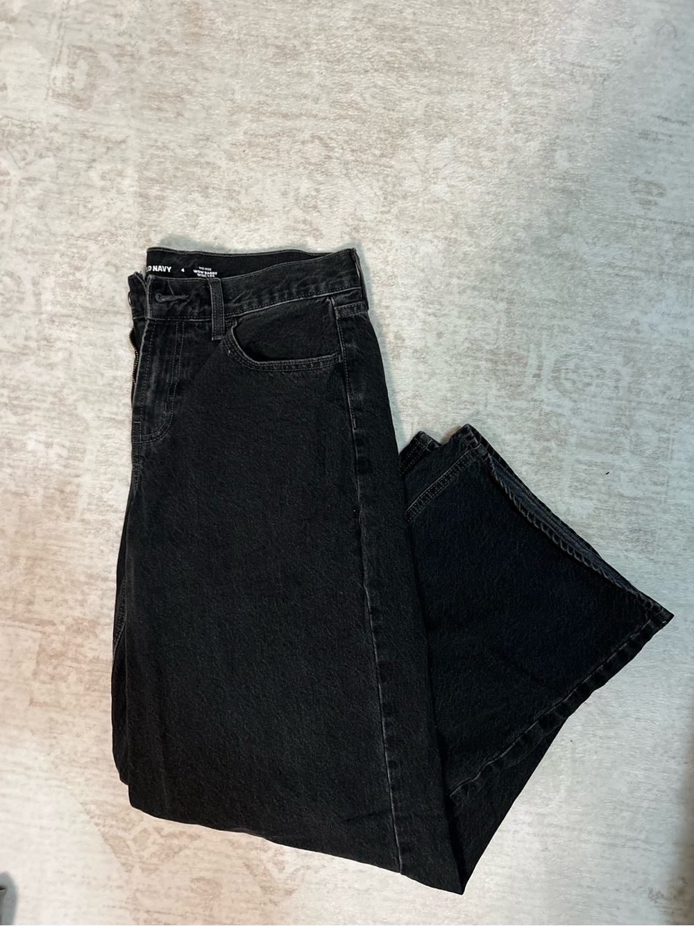 🇺🇸 JULY 4TH SALE!! 
Old Navy Black wow baggy mid rise wide leg barrel jeans